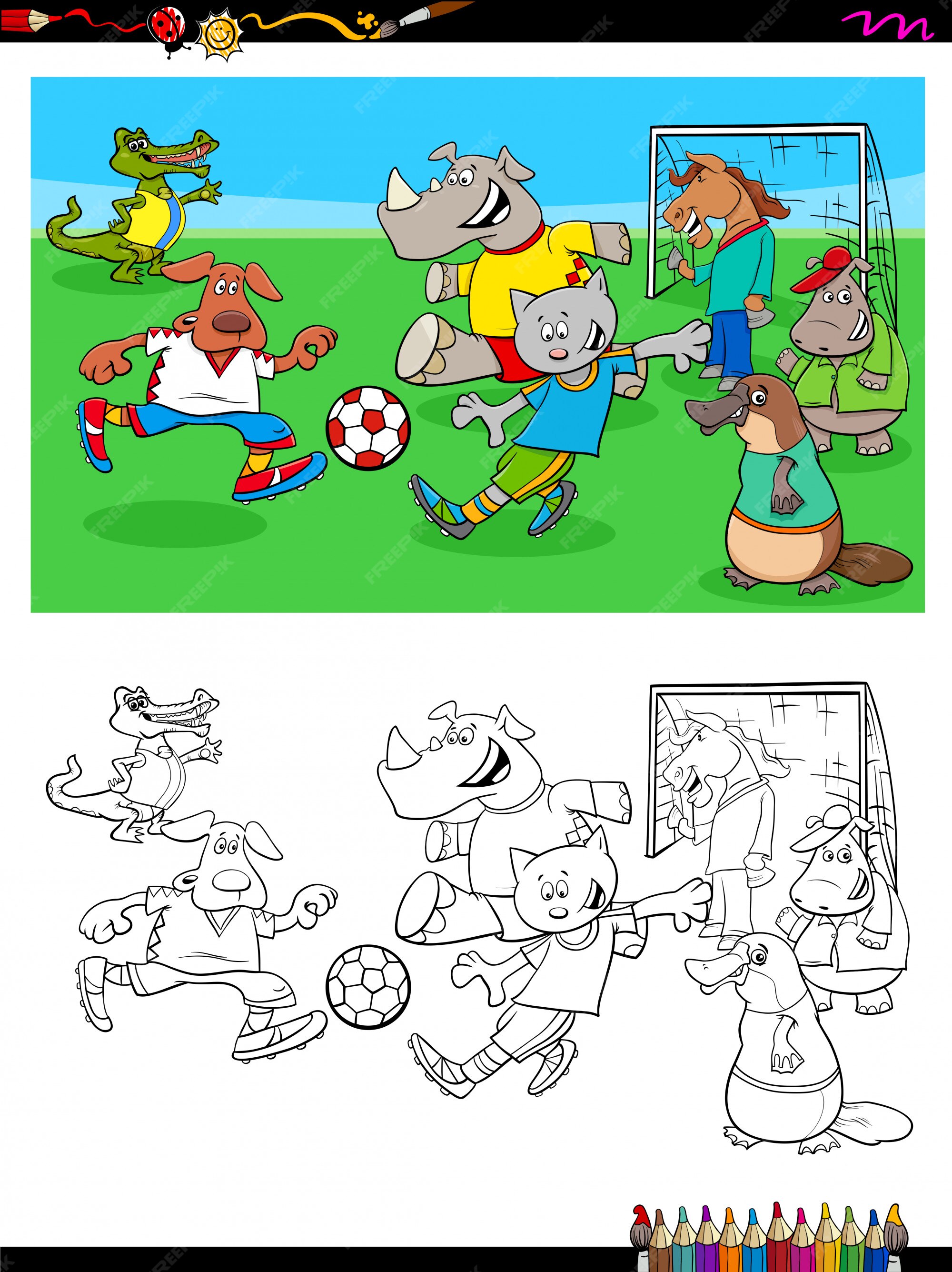 Desenhar Simetricamente. Esboço Da Página De Colorir Gato Cartoon Com Copo  De Futebol. Campeão Ou Vencedor Do Jogo De Futebol. Liv Ilustração do Vetor  - Ilustração de pintura, playground: 218657653