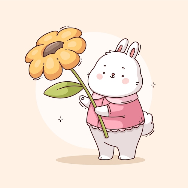 Ilustração de personagens bonitos desenhados à mão
