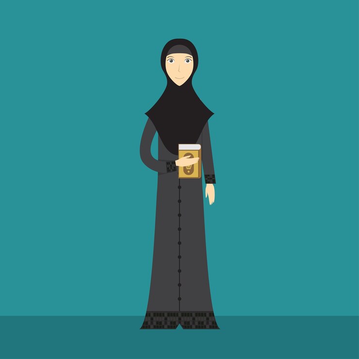 Vetor ilustração de personagens femininas muçulmanas