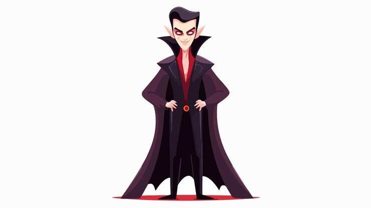 Vetor ilustração de personagens vampiros excêntricos