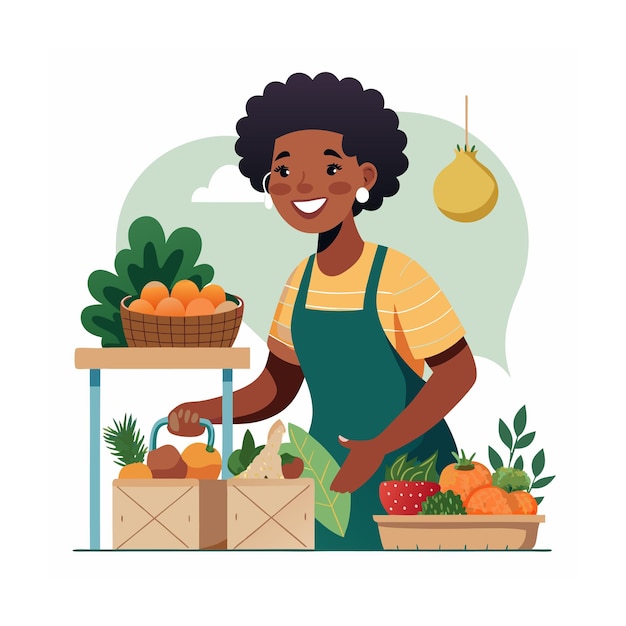 Ilustração de pessoas negras felizes