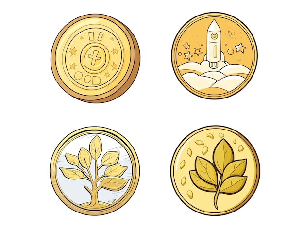 Vetor ilustração de pilhas de moedas de ouro