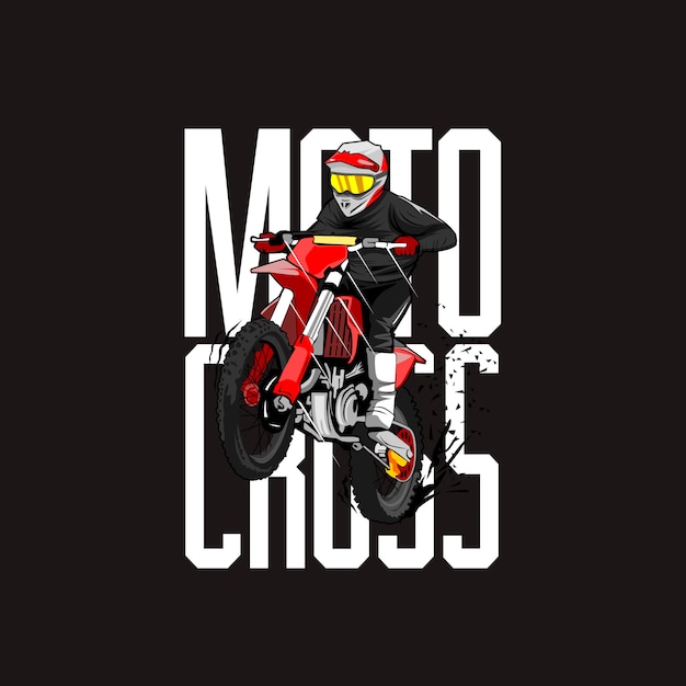 Vetor ilustração de piloto de motocross