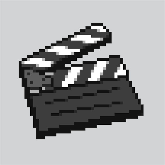 Ilustração de pixel art clapper board pixelated clapper board clapperboard pixelado para o jogo