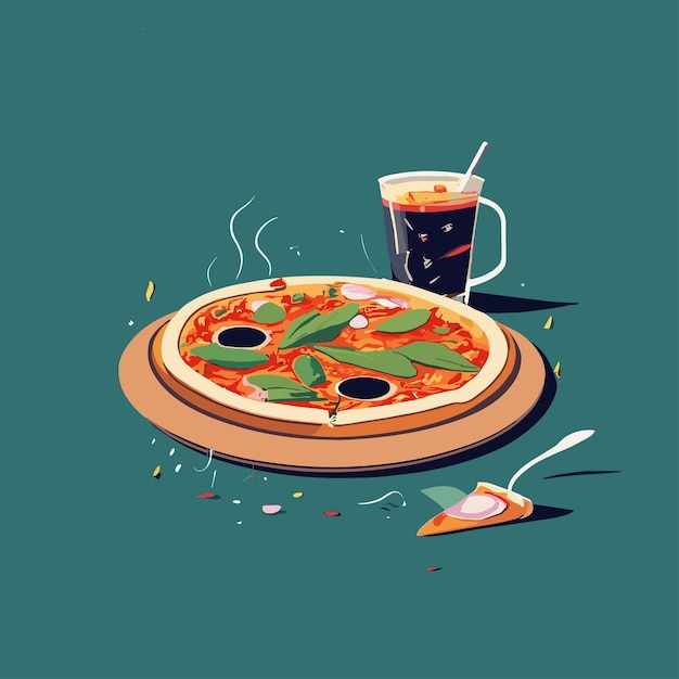 Ilustração de pizza deliciosa