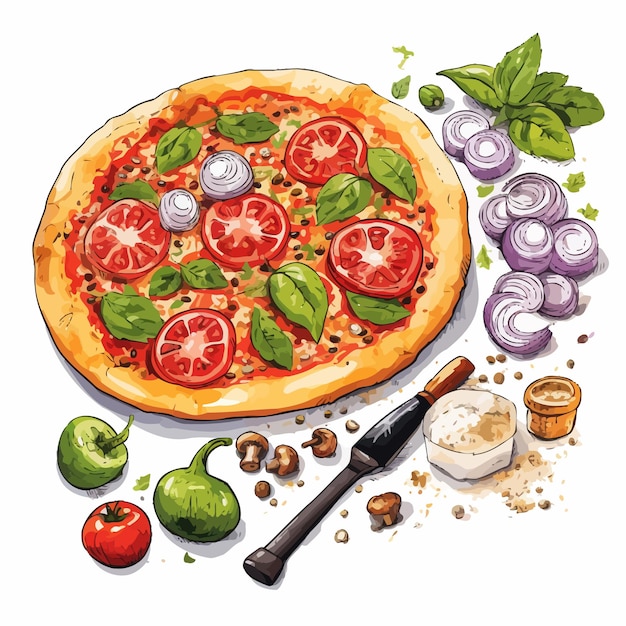 Vetor ilustração de pizza