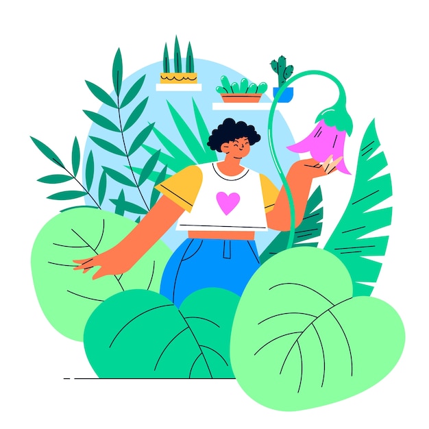 Vetor ilustração de plantas de casa