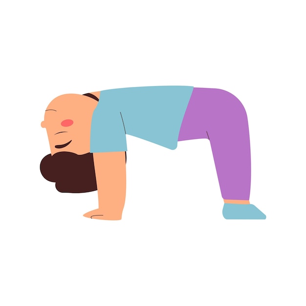 Ilustração de pose de ioga chakrasana