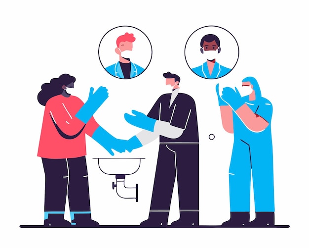 Ilustração de prevenção médica do vírus Nipah