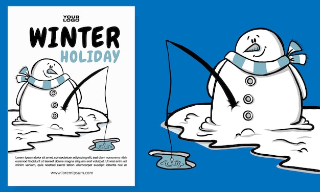 Ilustração de projeto de cartaz de feriado de inverno