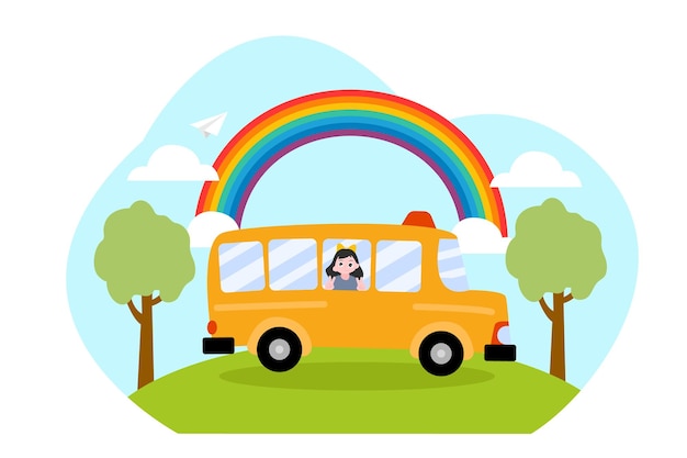 Ilustração de projeto de plano de retorno à escola