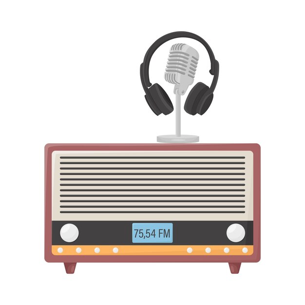 Vetor ilustração de rádio