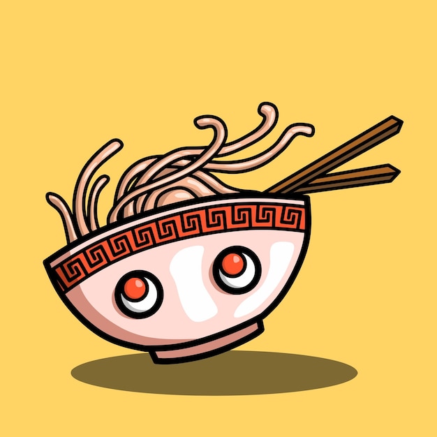 Vetor ilustração de ramen de frenesi