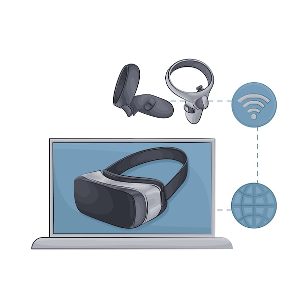 Ilustração de realidade virtual