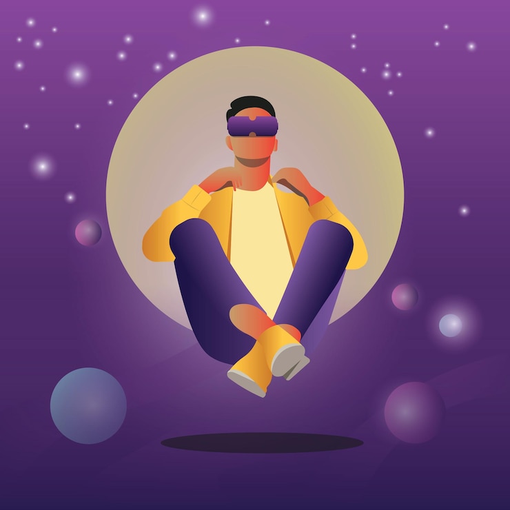 Vetor ilustração de realidade virtual