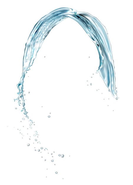 Vetor ilustração de respingos de água limpa com gotas