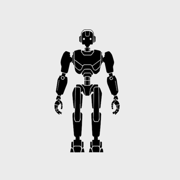 Ilustração de robô cyber black