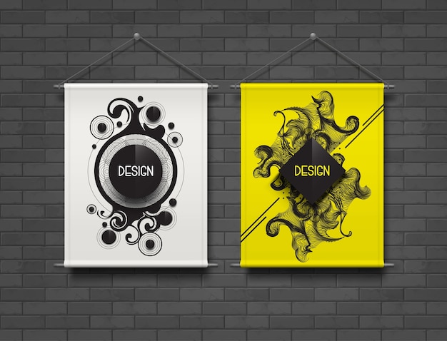 ilustração de roll up poster
