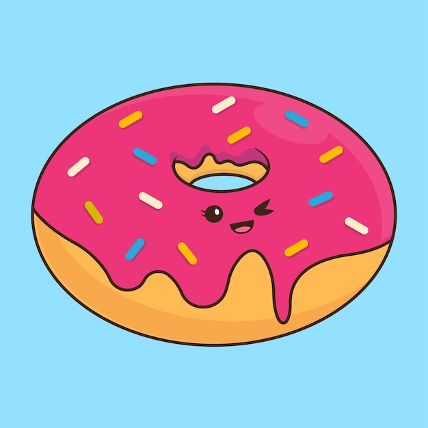 Ilustração de rosquinha fofa