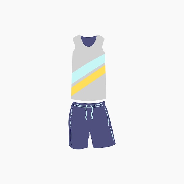 Ilustração de roupas esportivas masculinas