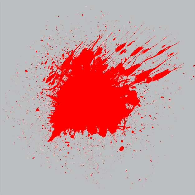 Ilustração de salpicos e manchas de sangue sobre um fundo branco salpico de sangue com gotejamento que