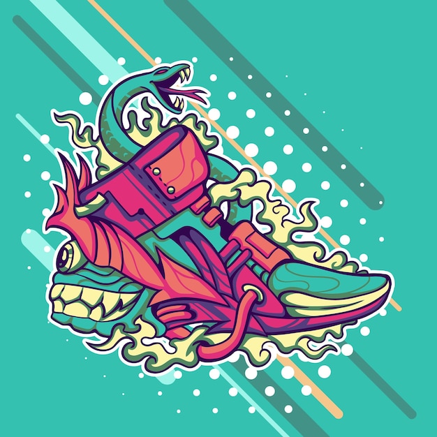 Ilustração de sapatos furtivos