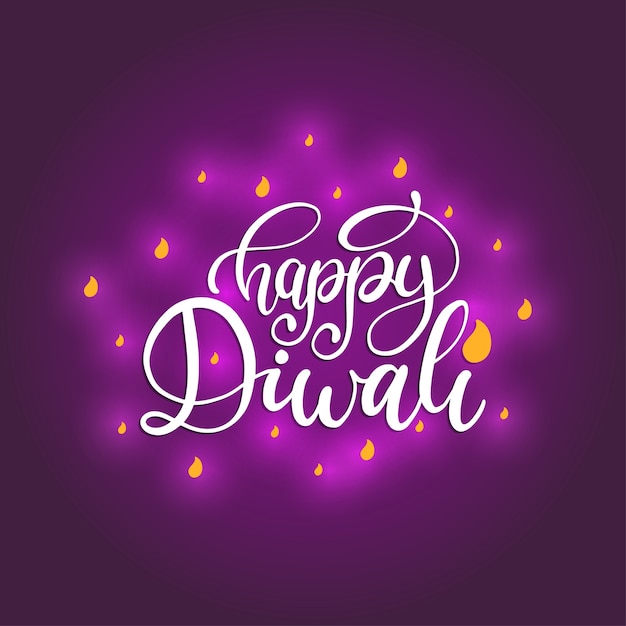 Vetor ilustração de saudação feliz de diwali