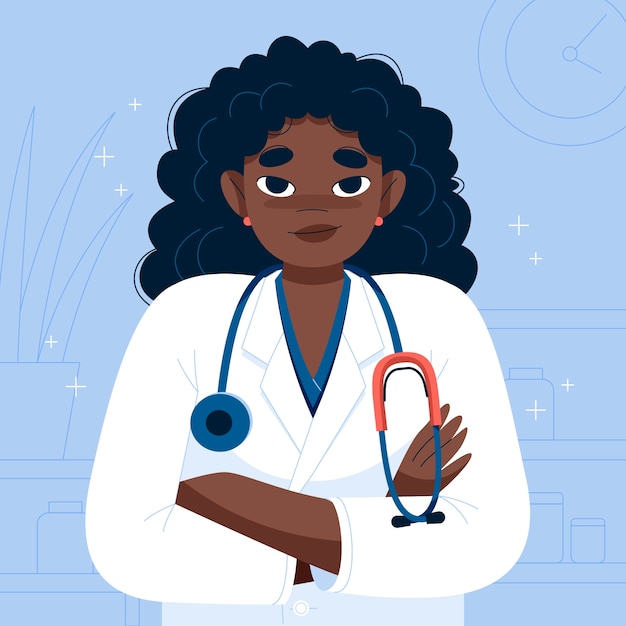 Ilustração de saúde médica desenhada à mão