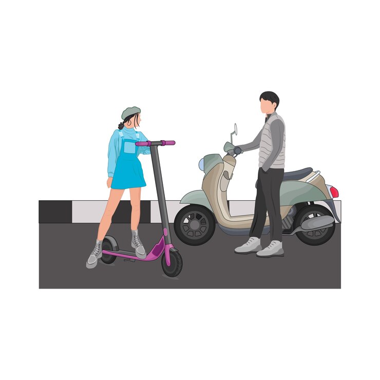 Vetor ilustração de scooter