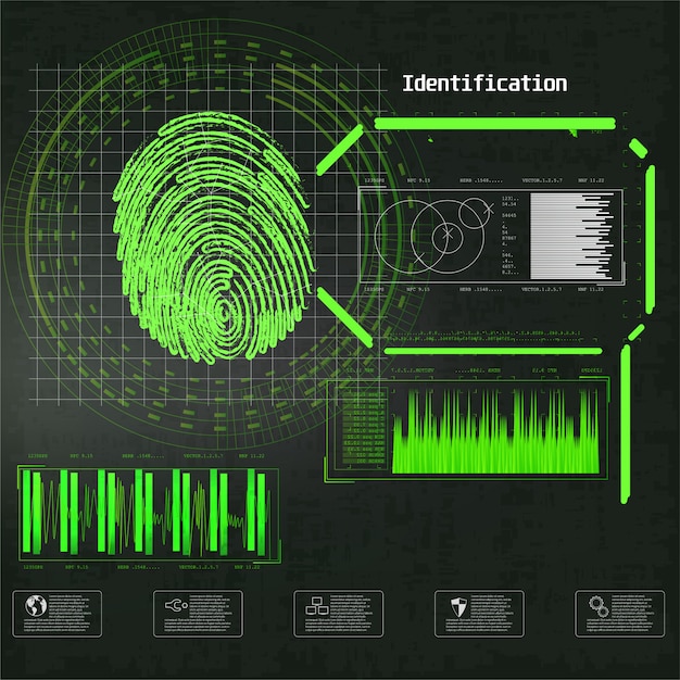 Ilustração de segurança de bloqueio cibernético. ilustração de negócios. infográfico futurista. segurança de rede, segurança, privacidade. tela de hud de tecnologia futurista.