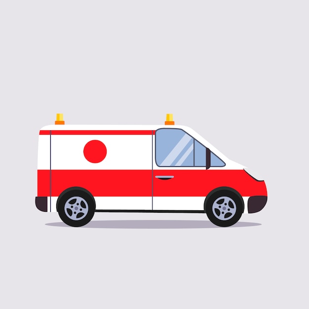 Ilustração de seguros e ambulância