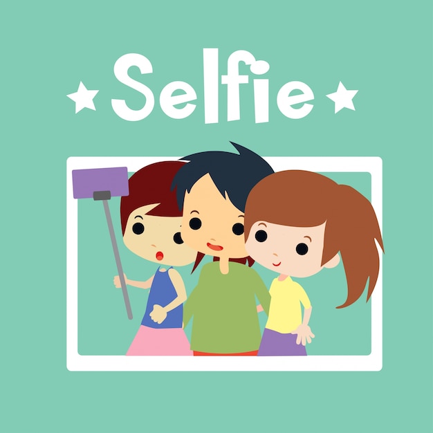 Ilustração de selfie