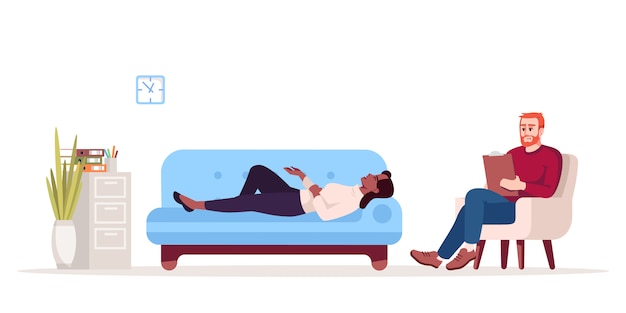 Ilustração de sessão de terapia privada