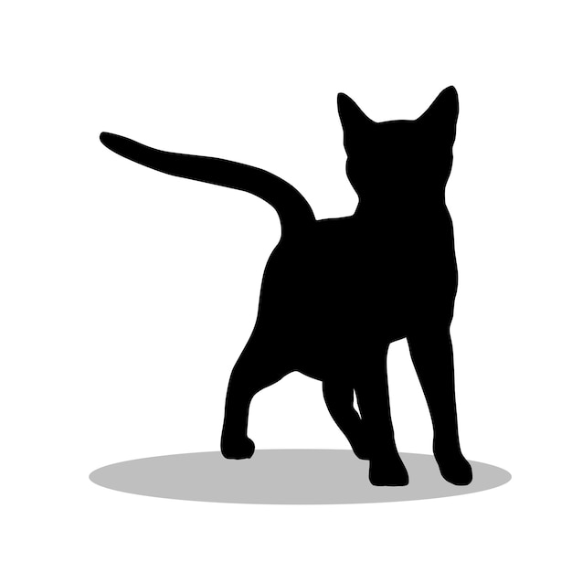 Ilustração de silhueta de gato-de-bengala Design de ícone de silhuete de gato- de-bengal