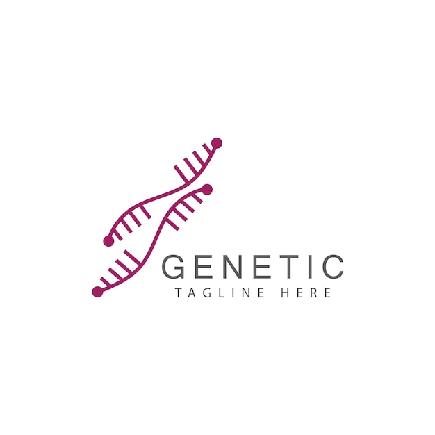 Vetor ilustração de símbolo de vetor de modelo de logotipo de gene de dna