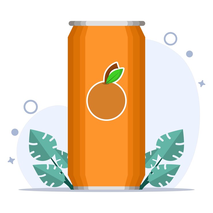 Vetor ilustração de suco de limão ou laranja bebida com refrigerante ou bebidas com adoçantes artificiais