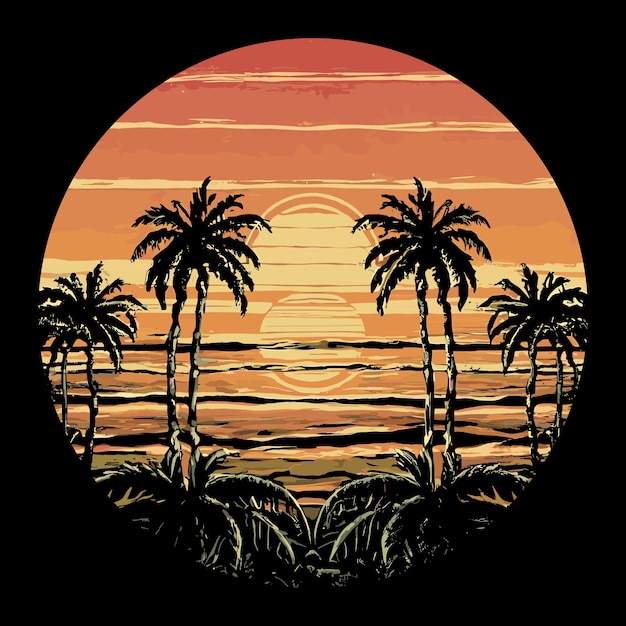 Ilustração de t-shirt de verão