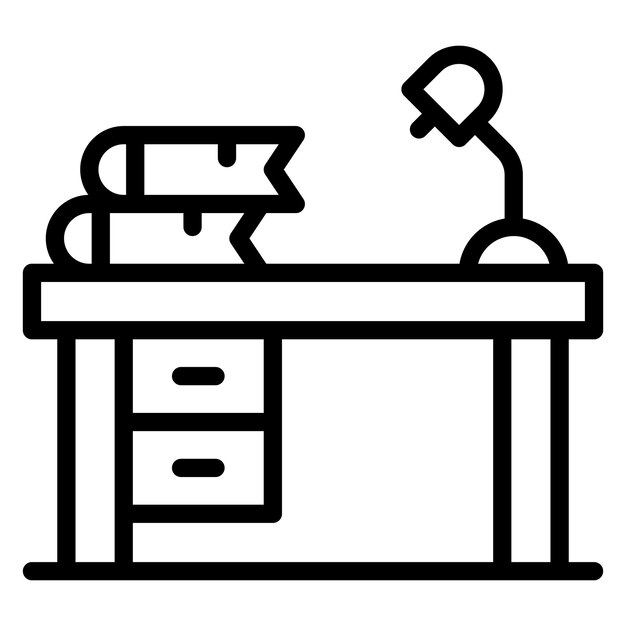 Ilustração de tabela de estudo vetorial