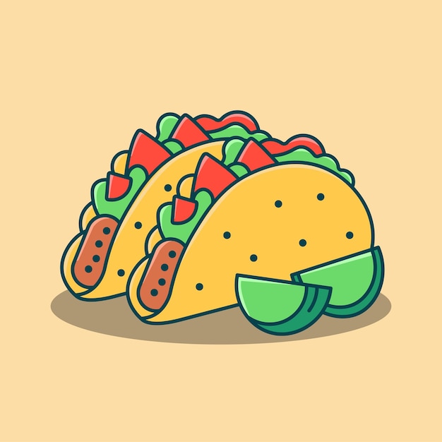 Ilustração de Tacos Mexicanos