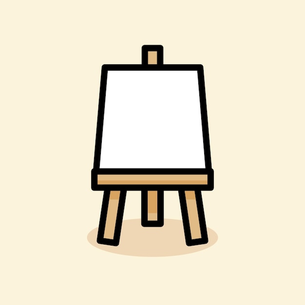 Vetor ilustração de tema vetorial de pintura de easel em fundo isolado