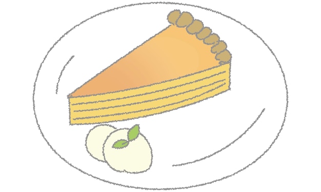 Vetor ilustração de torta de queijo de doces de comida