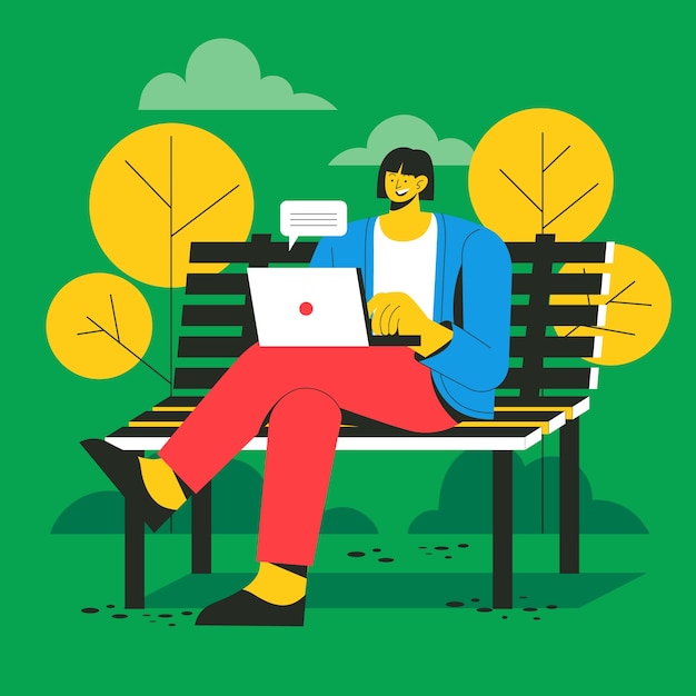 Ilustração de trabalho à distância