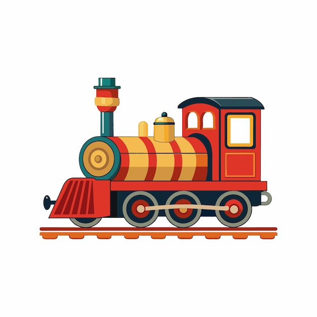 Vetor ilustração de trem a vapor em estilo retro