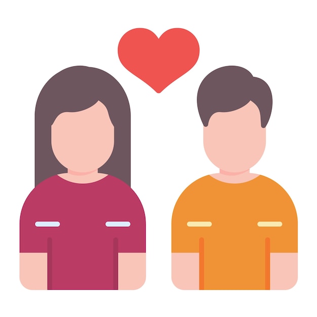 Ilustração de um casal feliz
