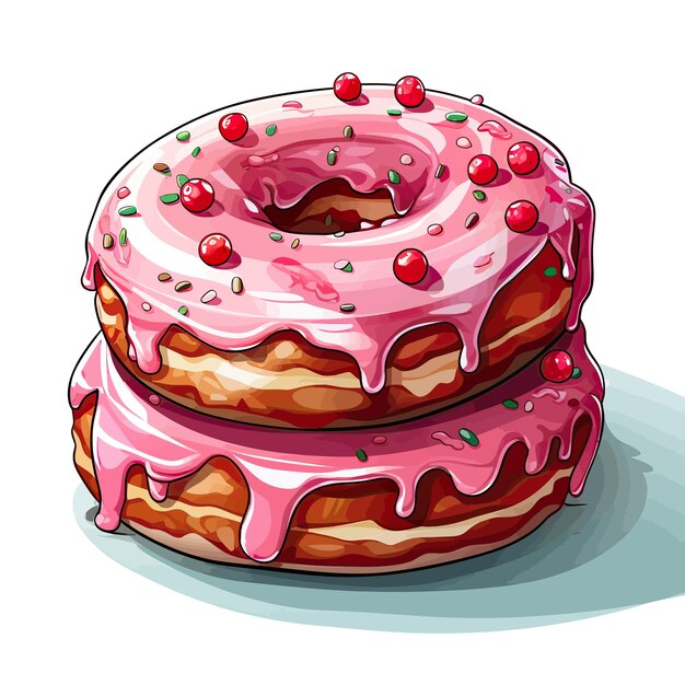 Vetor ilustração de um delicioso donut macio