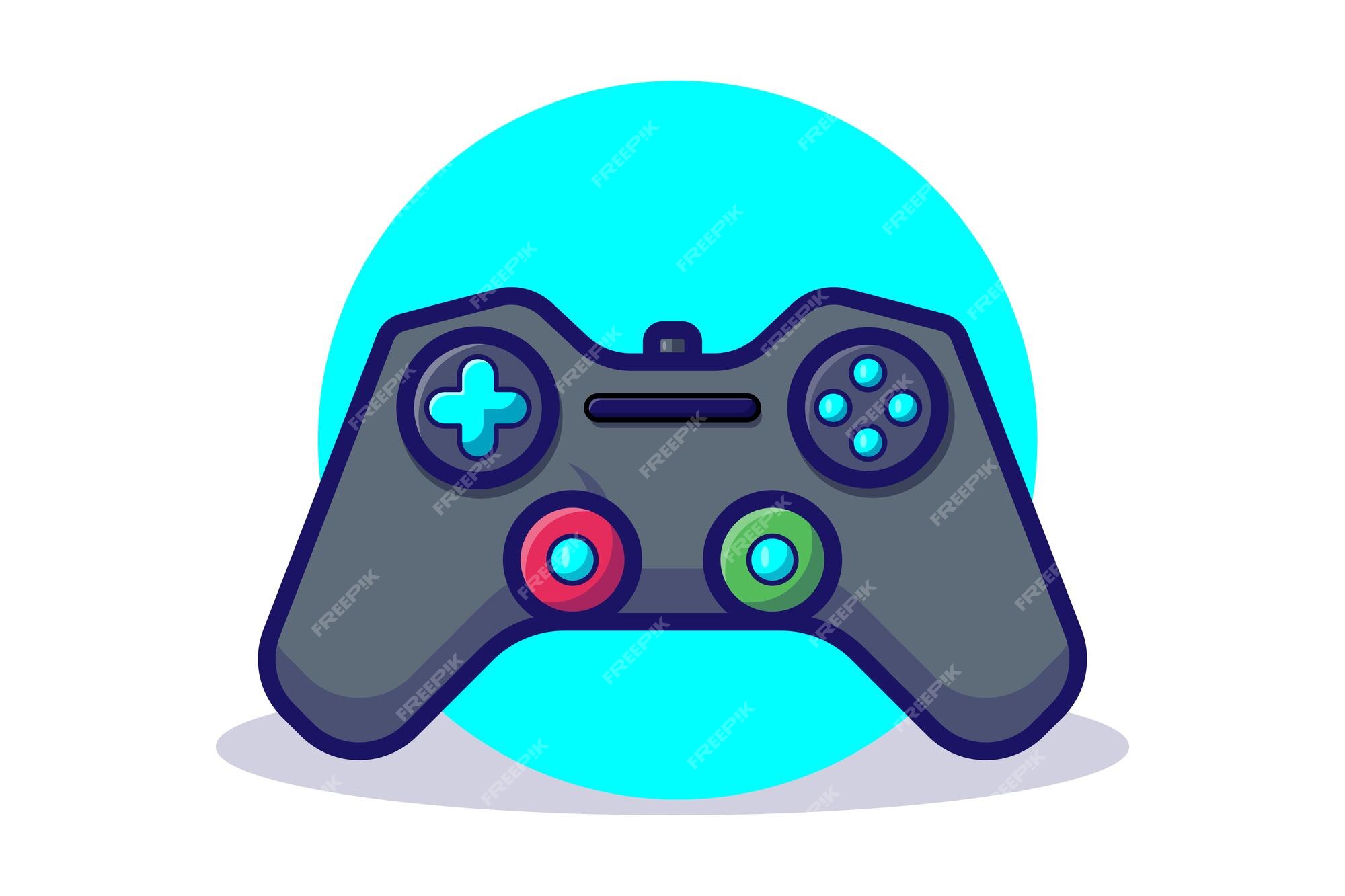 Design de ilustração vetorial de desenho animado de joystick de jogo