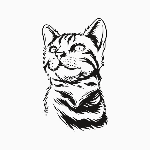 Vetores de Desenho Simples E Mínimo De Tinta De Gato Dois Gatos Em Estilo  De Arte De Ilustração Cômica e mais imagens de Abstrato - iStock