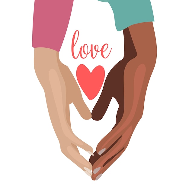 Ilustração de um homem e uma menina de mãos dadas De mãos dadas homem e menina Pessoas apertam as mãos Colorido