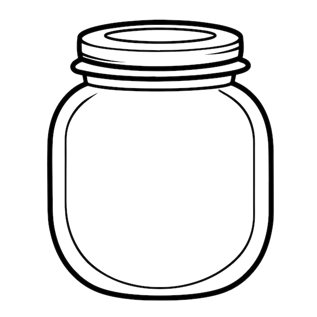 Ilustração de um ícone de contorno de jarro minimalista ideal para projetos de armazenamento