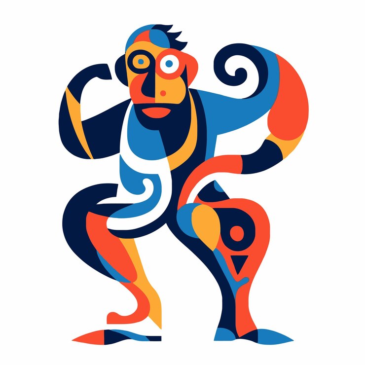 Vetor ilustração de um macaco